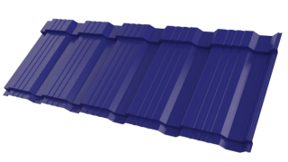 Металлочерепица Каскад 1195/1130x0,5 мм, 5002 ультрамариново-синий глянцевый