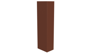 Стойка 40x60x40 мм, 8004 медно-коричневый глянцевый