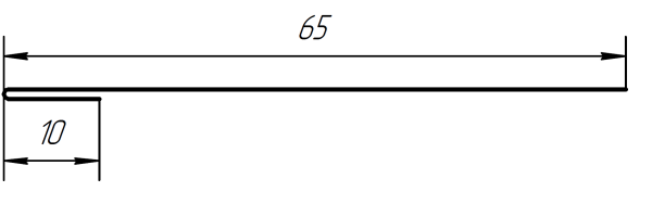 Планка завершающая 65x2000 мм, Дуб Кельтик 3D