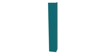 Планка угла наружного 30x30x2000 мм, 5021 водная синь глянцевый