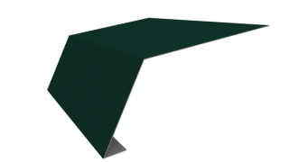 Планка карнизная 100x65x2000 мм, 6005 зеленый мох глянцевый