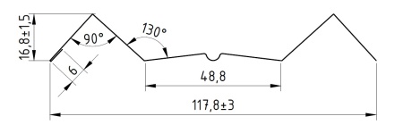 Штакетник М-образный Престиж 118x0,4 мм, 9003 сигнальный белый глянцевый
